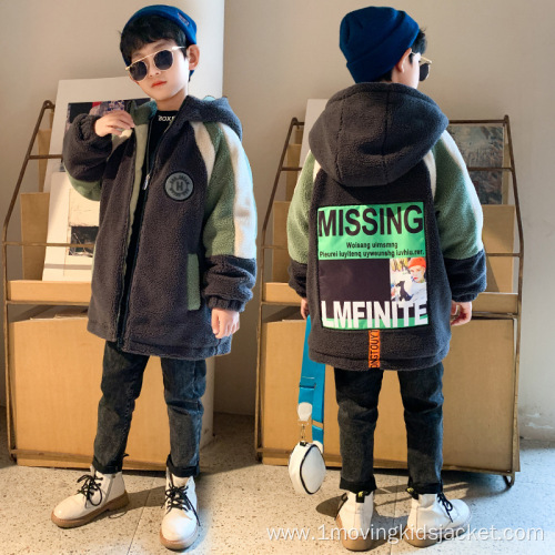 Boys Plus Fleece Padded Color Block Jacket